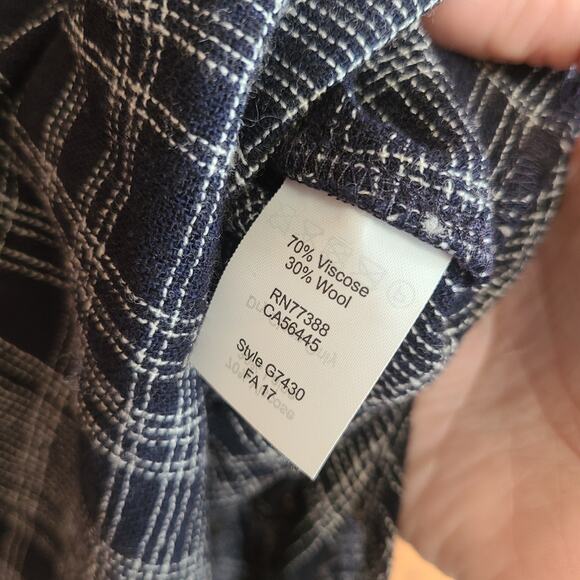 Madewell Westward Bell-Sleeve Shirt in Plaid Medium Smock Sleeve Button Down - Picture 5 of 6